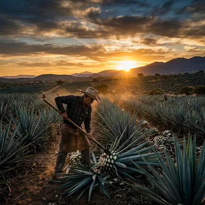 Campos de agave azul en Zacatecas